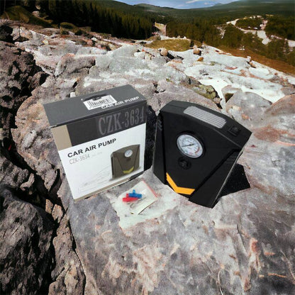 Автомобильный компрессор 12V насос с фонариком, мощный насос для колес автомобиля от прикуривателя