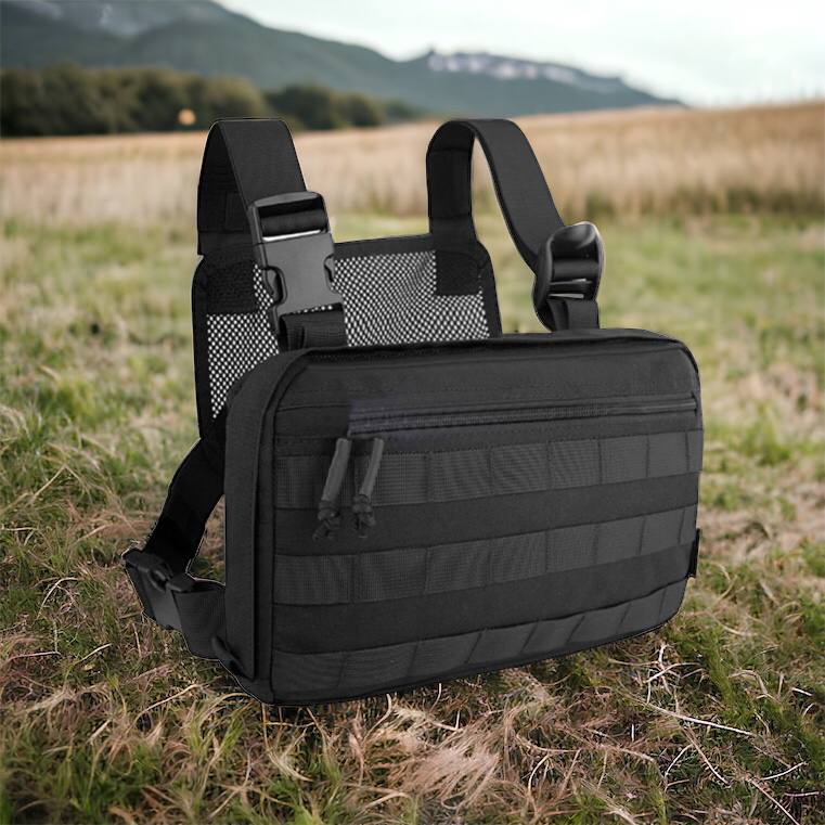 Тактична сумка нагрудна з Cordura 1000D, чоловіче розвантаження чорна