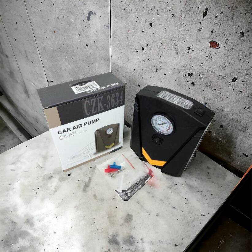 Автомобильный компрессор 12V насос с фонариком, мощный насос для колес автомобиля от прикуривателя