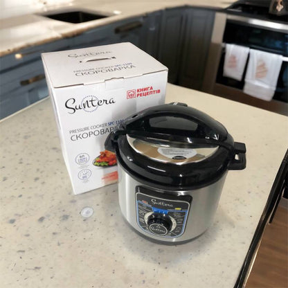 Мультиварка-скороварка SUNTERA SPC-1100 1000 Вт, пароварка для кухни бытовая, антипригарные рисоварки