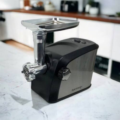 Электрическая мясорубка Rainberg RB-673 с соковыжималкой и шинковкой 9 насадок 3000W с реверсом