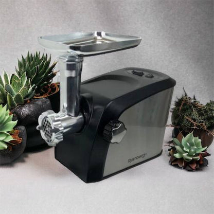 Электрическая мясорубка Rainberg RB-673 с соковыжималкой и шинковкой 9 насадок 3000W с реверсом