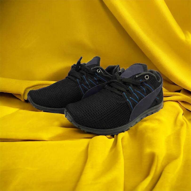 Спортивные кроссовки мужские летние из сетки 40 размер. Летние кроссовки сетка. Модель 24112. Цвет: черный