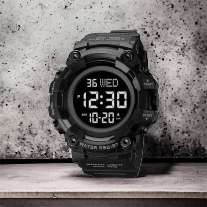 Годинник наручний чоловічий SKMEI 1968BKBK BLACK-BLACK, водостійкий тактичний годинник. Колір: чорний