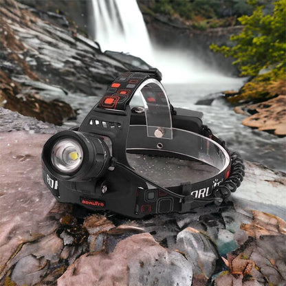 Налобный фонарь Bailong BL-T32-P50, мощный налобный светодиодный фонарик на голову, три режима