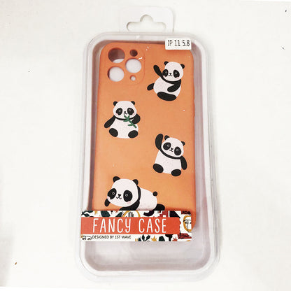 Чехол для Apple Iphone 11 Pro панда .Цвет: персиковый