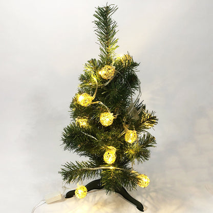 Гирлянда светодиодная шарики 20 шт с проволоки, теплый белый, провод прозрачный, 2 м