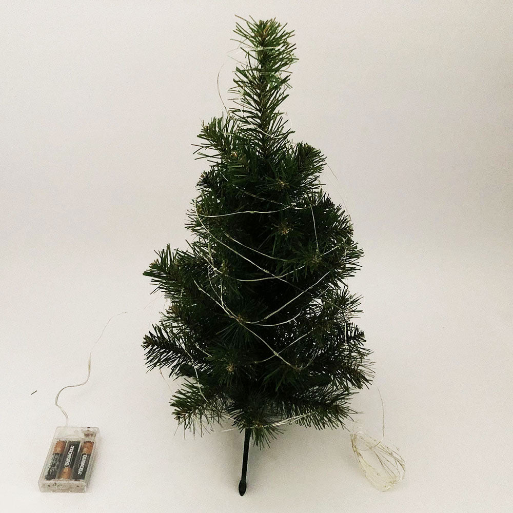 Гирлянда светодиодная роса на батарейках зеленая, провод прозрачный, 5м