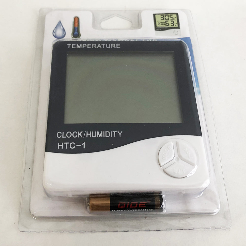 Термогігрометр Generic HTC-1 годинник будильник метеостанція, Термометр гігрометр в будь-якому місці