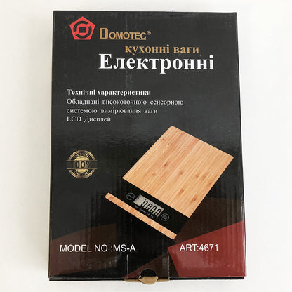 Весы кухонные MATARIX MX-406 5кг Wood, Кухонные весы для приготовления блюд, Весы для домашней кухни