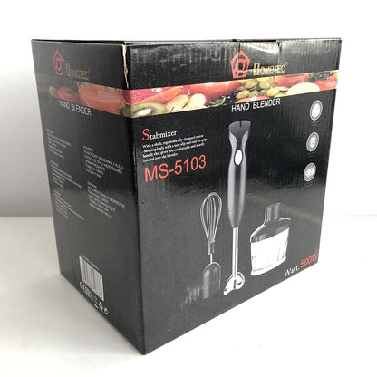 Блендер DOMOTEC MS-5103 3в1 погружной, 500 Вт, ручной погружной блендер, электрический блендер
