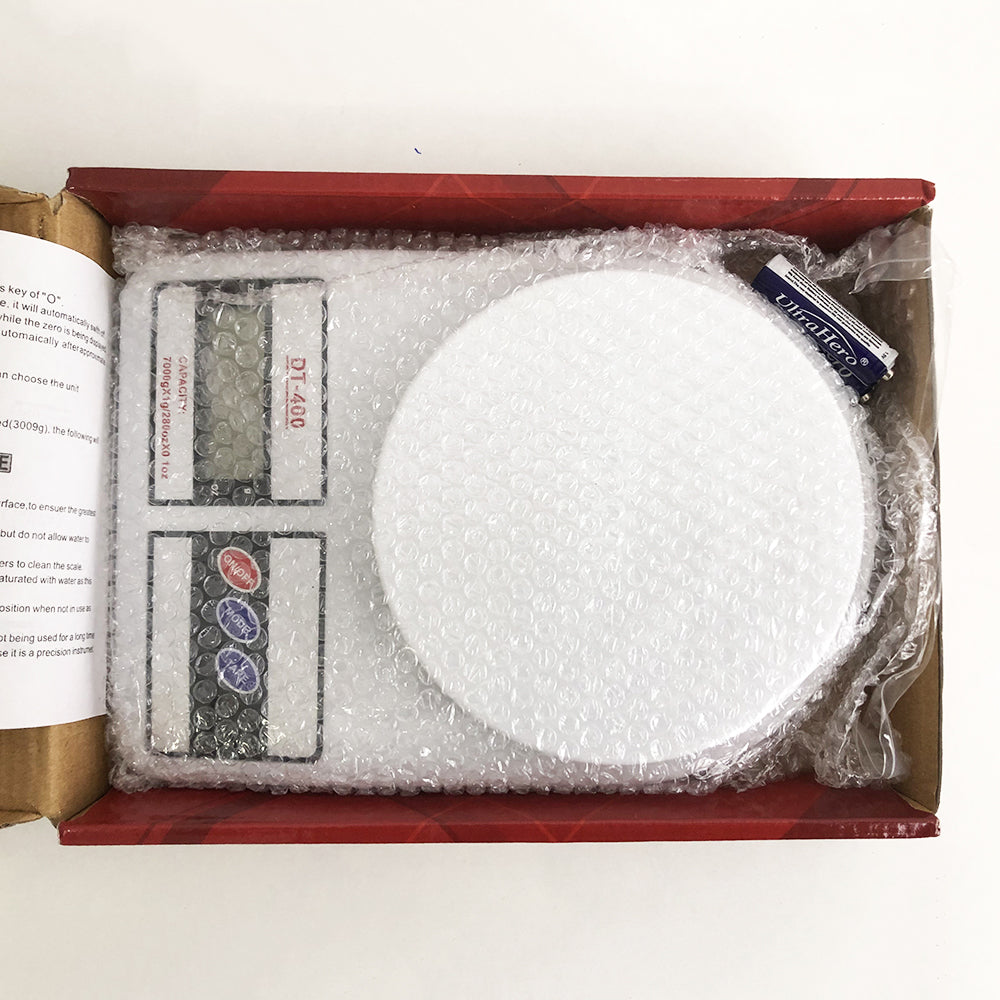 Весы кухонные электронные Domotec SF-400 с LCD дисплеем Белые до 10 кг