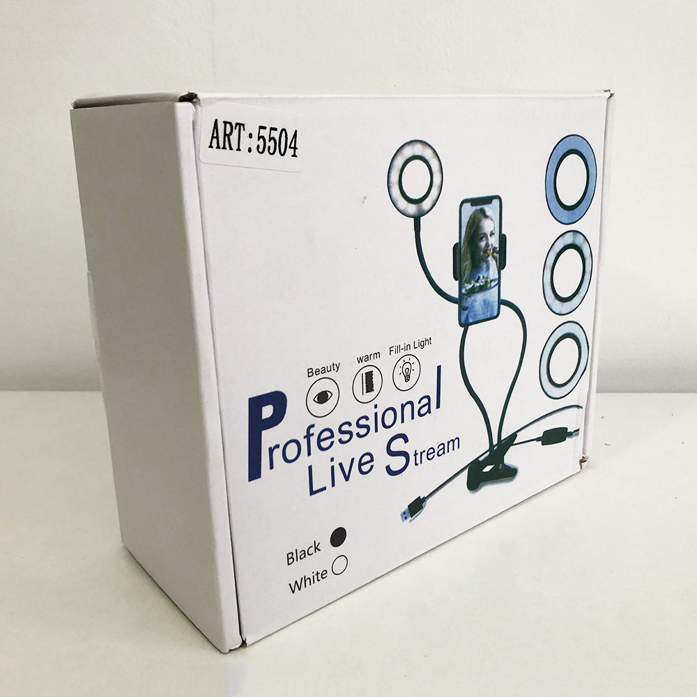 Набор блогера Professional Live Stream, светодиодная кольцевая лампа для селфи, Led лампа кольцевая