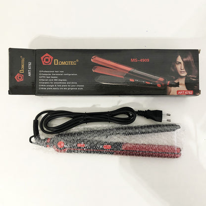 Плойка гофре 2 в 1 Domotec MS-4909, черно-красный, стайлер для завивки, стайлер для укладки