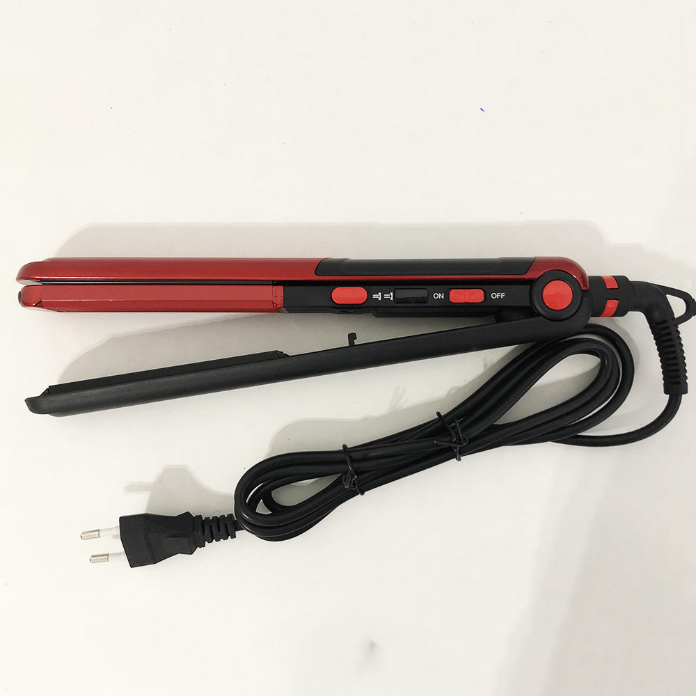 Плойка гофре 2 в 1 Domotec MS-4909, черно-красный, стайлер для завивки, стайлер для укладки