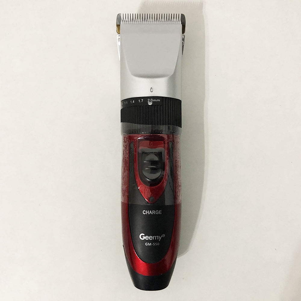 Профессиональная машинка для стрижки волос GEMEI GM-550 с двумя аккумуляторами, Бритва триммер для бороды