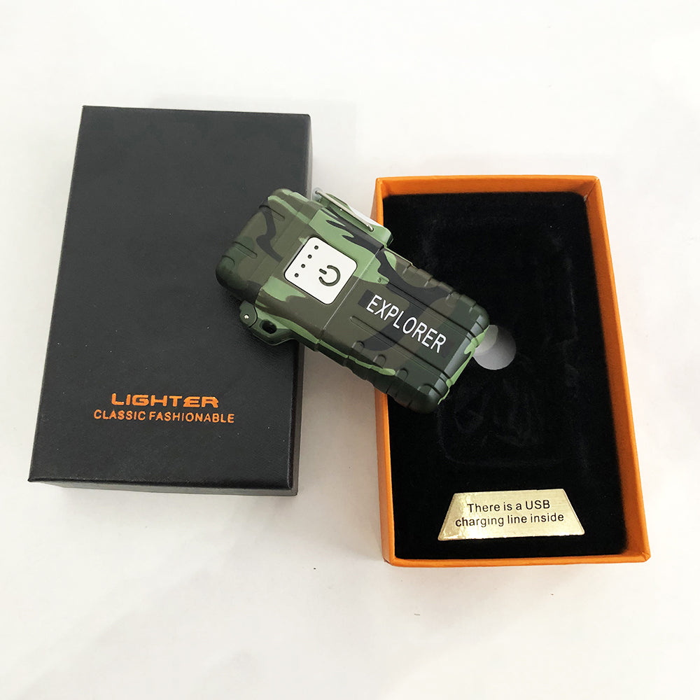 Зажигалка импульсная JL317 Explorer, Ветрозащитная зажигалка, Зажигалка юсб с гравировкой