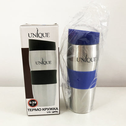Термокружка UNIQUE UN-1072 0.38 л, Термокружка для детей, Термос для питьевой воды. Цвет: синий