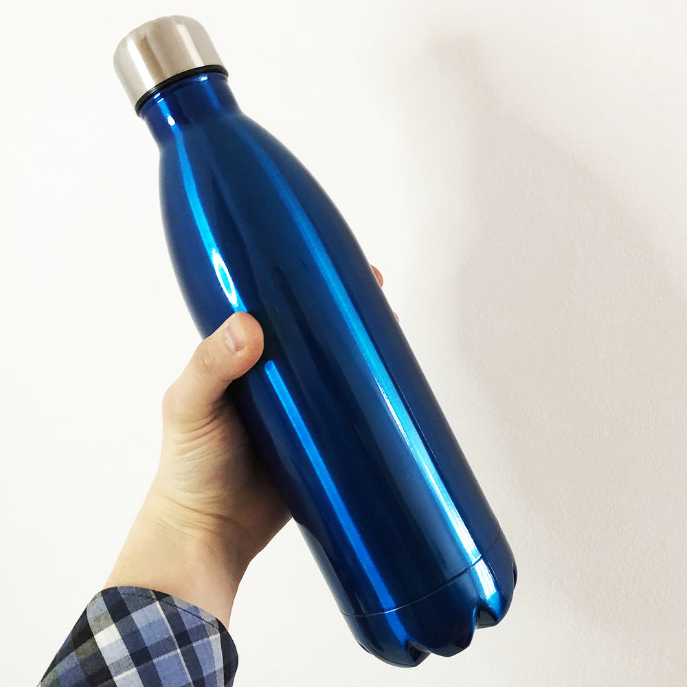 Термос UNIQUE UN-1024 1 л, Хороший небольшой термос, Качественный термос для дома. Цвет: синий