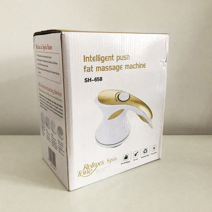 Массажер для тела Relax and Spin Tone SH-658, антицеллюлитный вибро массажер. Цвет: желтый