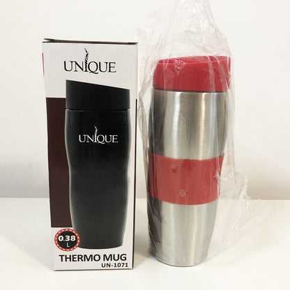 Термокружка UNIQUE UN-1072 0.38 л, Термос из нержавейки металлический, Термосы для фитнеса. Цвет: красный
