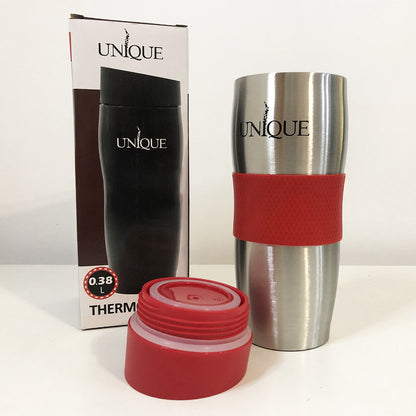 Термокружка UNIQUE UN-1072 0.38 л, Термос из нержавейки металлический, Термосы для фитнеса. Цвет: красный