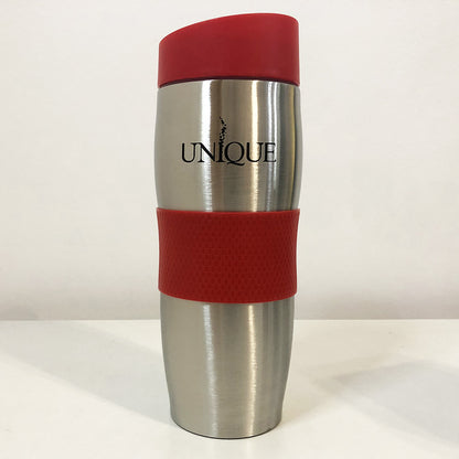 Термокружка UNIQUE UN-1072 0.38 л, Термос из нержавейки металлический, Термосы для фитнеса. Цвет: красный