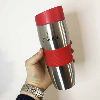 Термокружка UNIQUE UN-1072 0.38 л, Термос из нержавейки металлический, Термосы для фитнеса. Цвет: красный