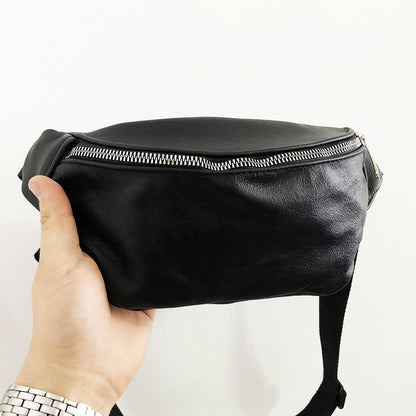 Бананка кожаная. Сумка на пояс из кожи, Универсальная сумка нагрудная, Практичная сумка на пояс