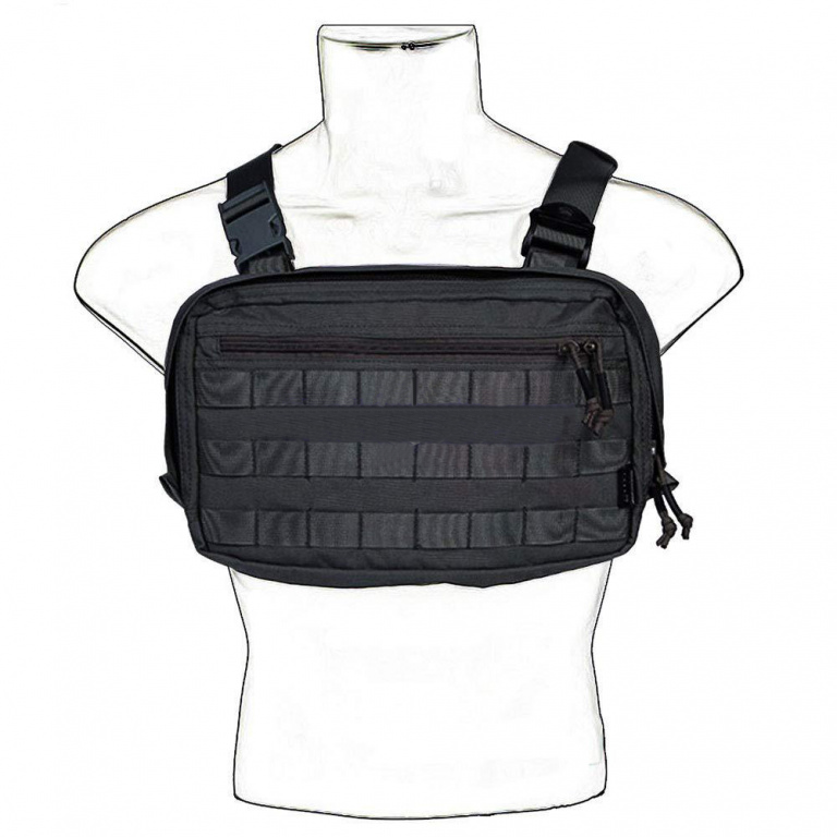 Тактична сумка нагрудна з Cordura 1000D, чоловіче розвантаження чорна