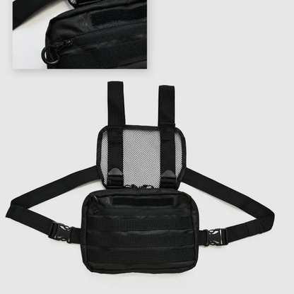 Тактична сумка нагрудна з Cordura 1000D, чоловіче розвантаження чорна