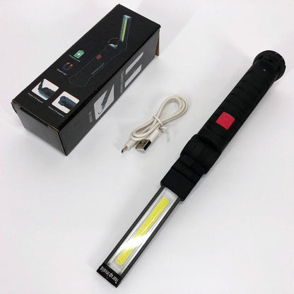 Светодиодный фонарь кемпинг W52 SMD + COB, красный + белый, магнит, крючок, кемпинговый складной фонарь