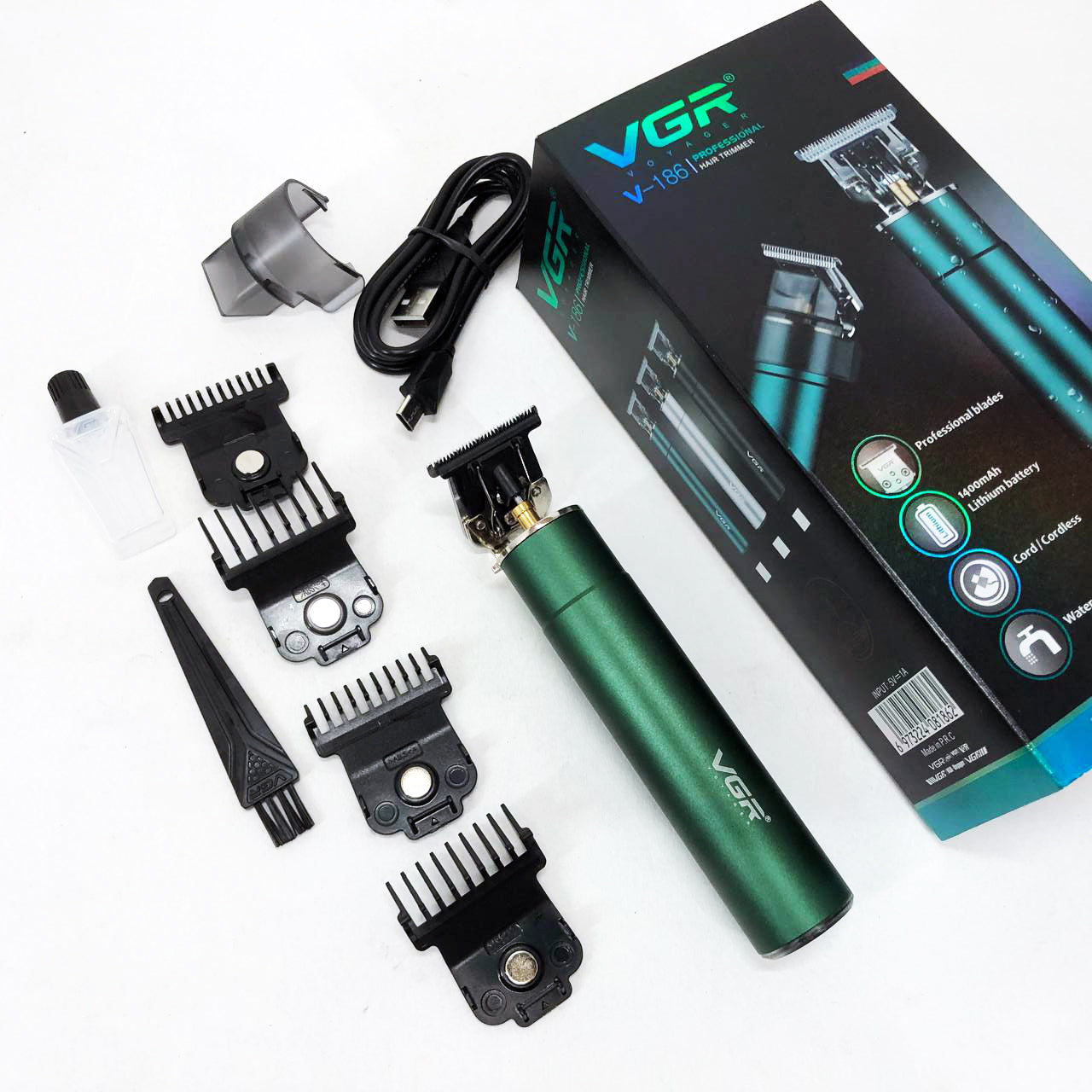 Машинка для стрижки аккумуляторная VGR V-186 триммер для волос и бороды