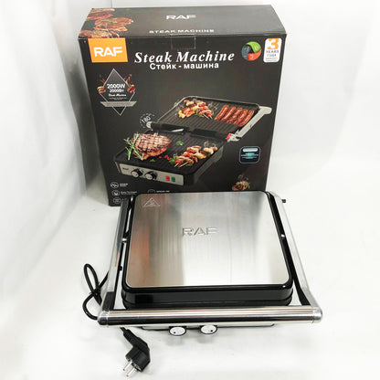 Гриль RAF R.2684 электрический, сэндвичница, с регулятором температуры и таймером 2000 Вт