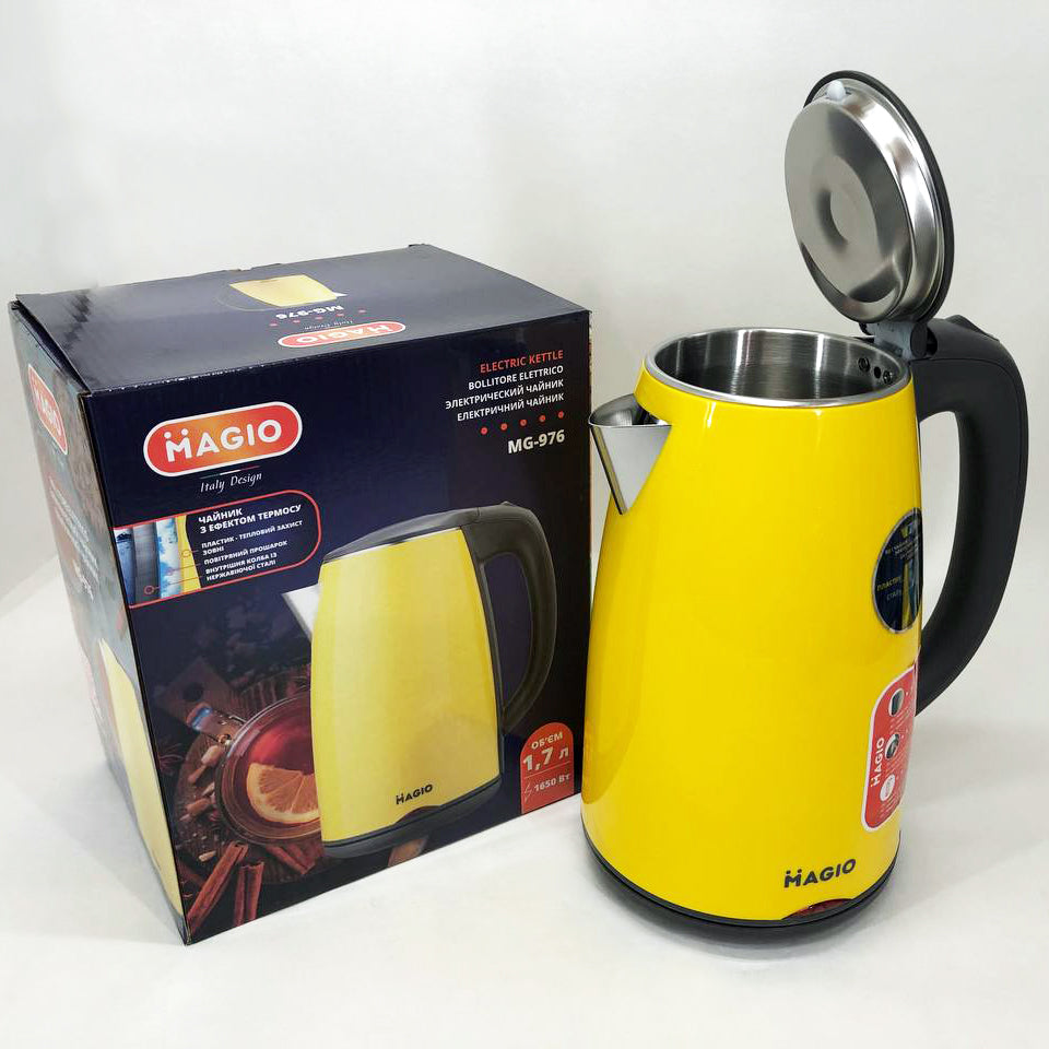 Электрочайник MAGIO MG-976, маленький электрочайник, хороший электрический чайник, электронный чайник
