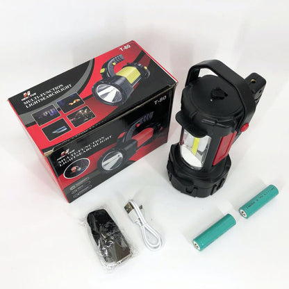Ручний акумуляторний ліхтар T80C-5W+COB (white/red) із функцією Power Bank. Колір: червоний