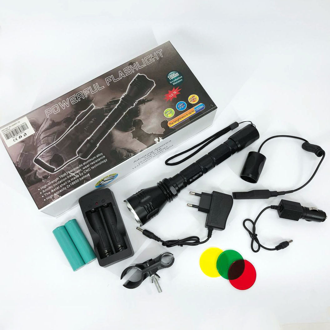 Тактический подствольный фонарь для охоты Police Q2807-T6, фонарь ручной тактический, водонепроницаемый