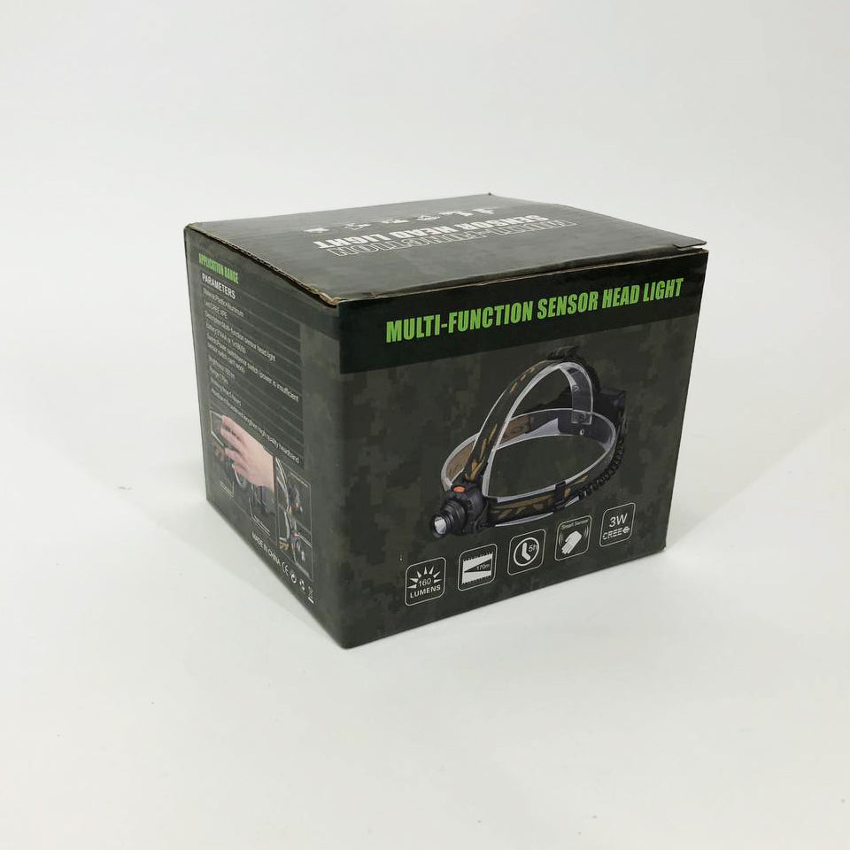 Налобный фонарь тактический Bailong BL-1505 \ 602B SENSOR с датчиком движения, Фонарик налобный led