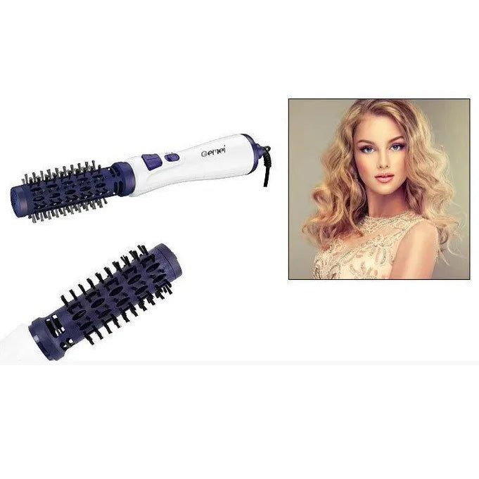 Фен-щетка для волос вращающийся фен Gemei GM-4826, фен с насадкой брашинг, вращающаяся щетка для волос