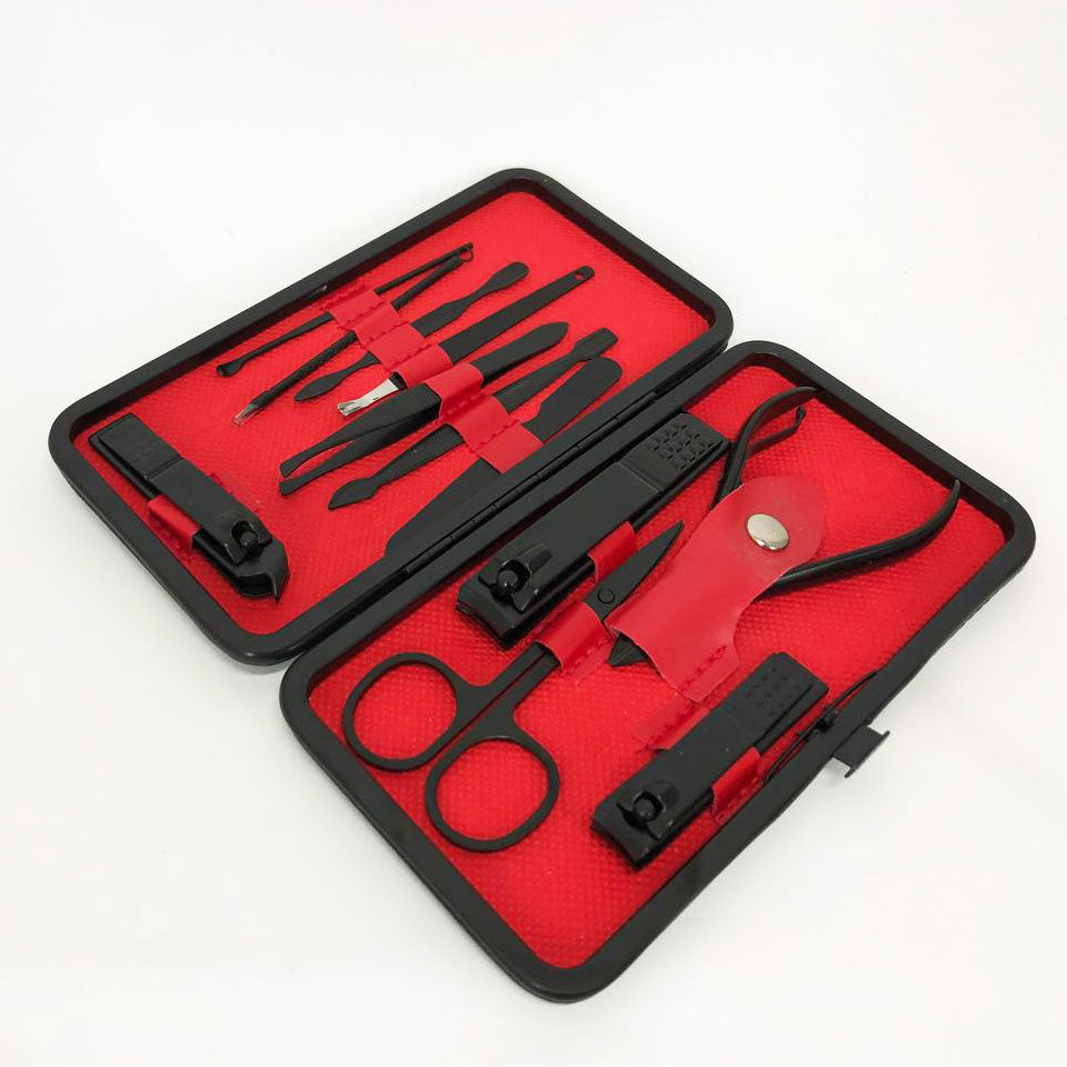 Маникюрный набор для ухода за ногтями, бровями и лицом на 12 предметов, Маникюрные наборы для мужчин