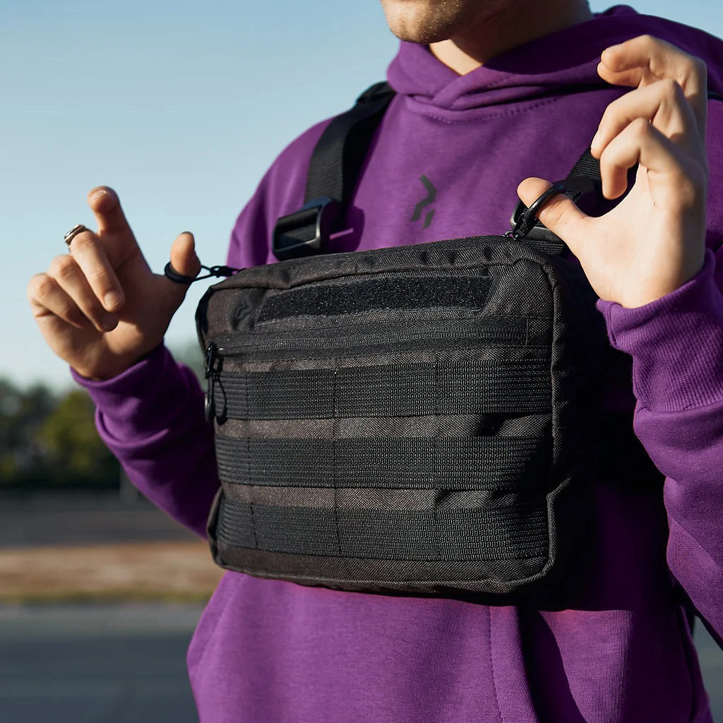 Тактична сумка нагрудна з Cordura 1000D, чоловіче розвантаження чорна