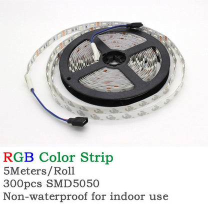 Светодиодная лента SMD 5050 RGB LED 2 м IP65 с пультом и блоком питания USB, 2м, Лента светодиодная 5050