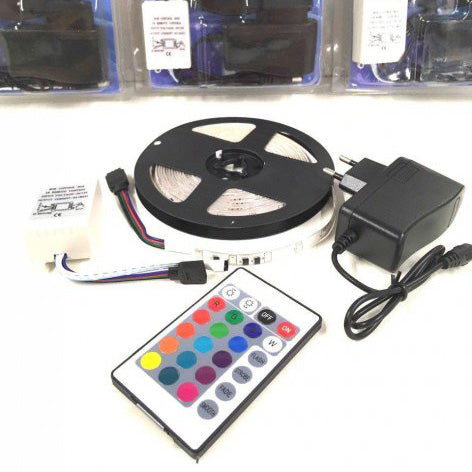 Светодиодная лента SMD 5050 RGB LED 2 м IP65 с пультом и блоком питания USB, 2м, Лента светодиодная 5050
