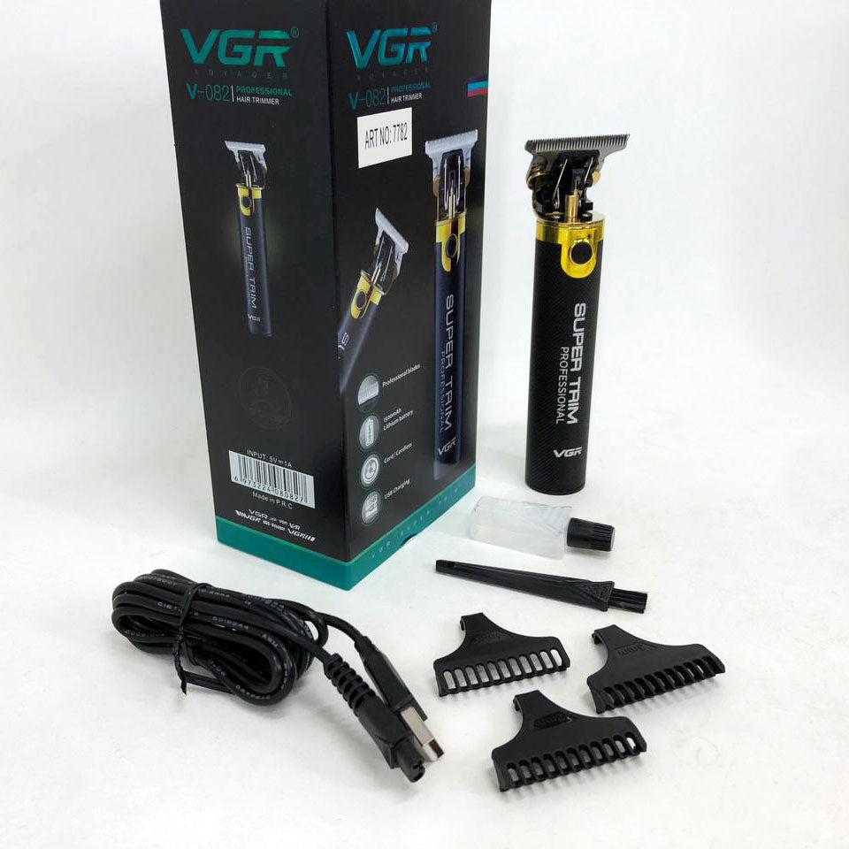 Машинка для стрижки VGR V-082 аккумуляторная беспроводная профессиональная + 3 насадки триммер для волос