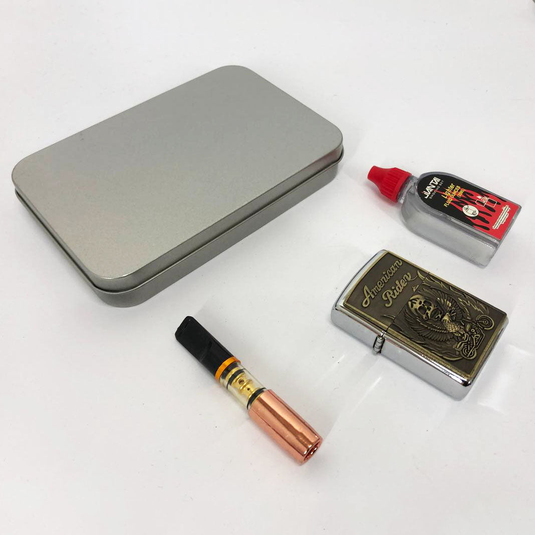 Зажигалка бензиновая в подарочной коробке N2, подарочные зажигалки, зажигалка для курения в подарок