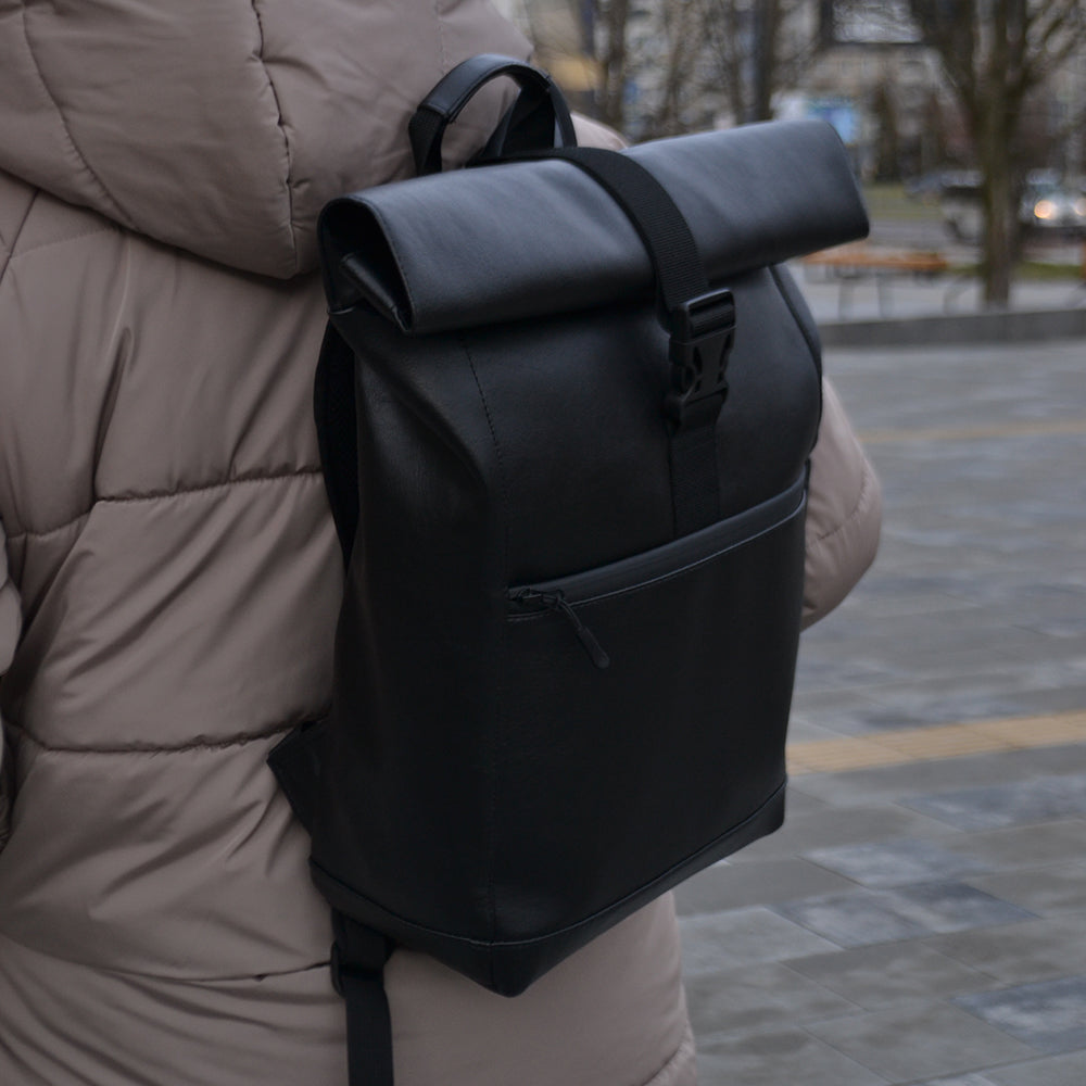 Стильный городской рюкзак Roll Top для ноутбука и путешествий, мужской - женский рюкзак
