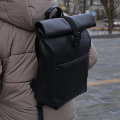 Стильный городской рюкзак Roll Top для ноутбука и путешествий, мужской - женский рюкзак