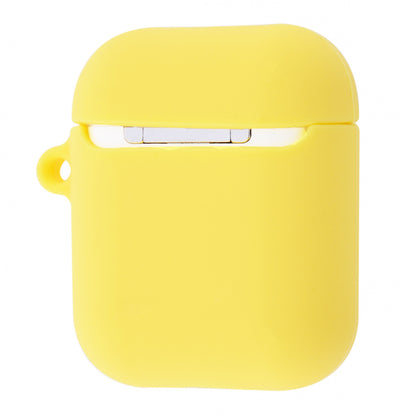 Чехол для Apple AirPods силиконовый с бабочкой желтый