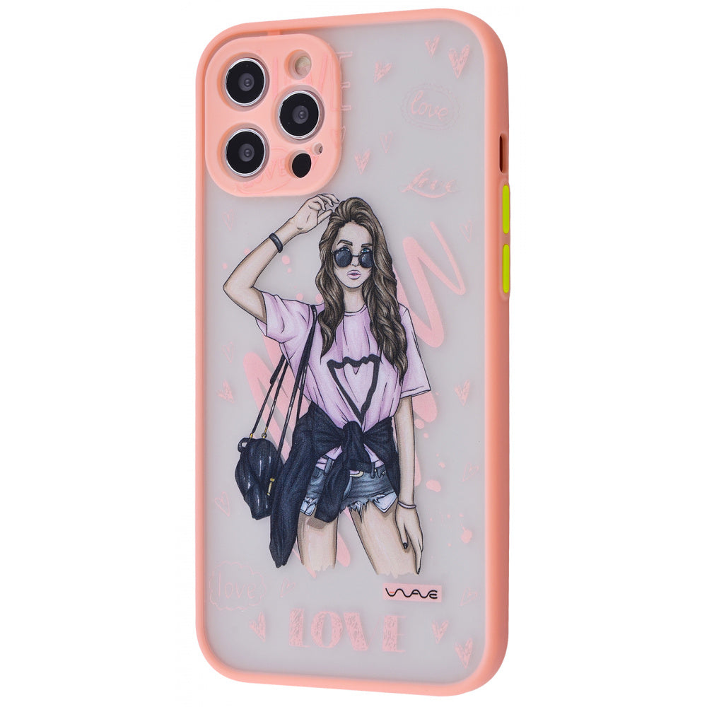 Чехол для Apple Iphone 12 Pro Max фиолетовый с сердечками