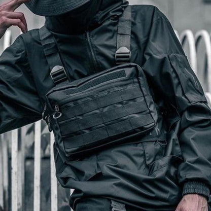 Тактична сумка нагрудна з Cordura 1000D, чоловіче розвантаження чорна